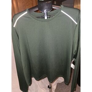 Womens Sports Long Sleeve Shirt Sz 2XL. Thumb Holes Open Slit In Back.30"...